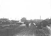Looking towards Redditch with what appears to be two horseboxes on the transfer road to the GWR goods yard