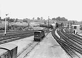 View of the southern approaches from Ashchurch with LMS 2-6-0 No 43046 bringing forward empty coaching stock
