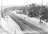 View of Evesham station looking towards Ashchurch after the 1904 alterations have occurred