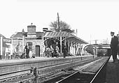 Looking towards Redditch in BR days with the station looking little different to scenes from the 1920s