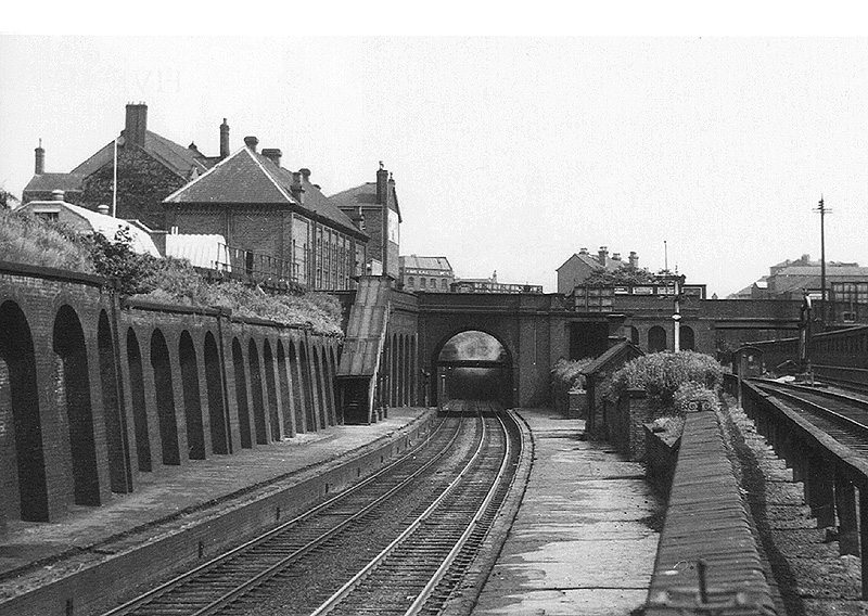 View looking towards Birmingham New Street taken on 4th July 1954 just ten years after the station closed