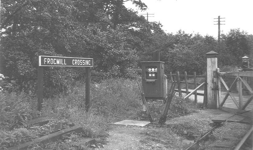 Close up of the ground frame and control panel seen at Frogmill Crossing on 11th July 1954