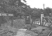 Close up of the ground frame and control panel seen at Frogmill Crossing on 11th July 1954