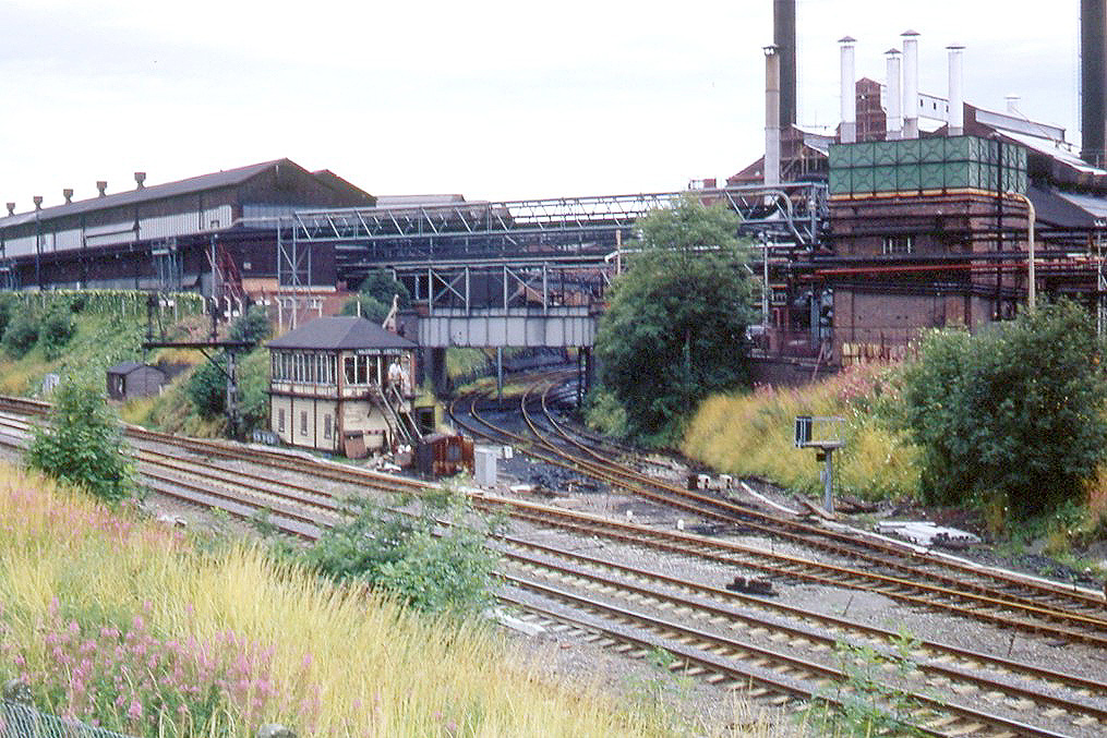 View showing the branch and goods line to Longbridge now accessed only from the up goods line on 3rd August 1969