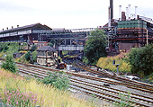 View showing the branch and goods line to Longbridge now accessed only from the up goods line on 3rd August 1969