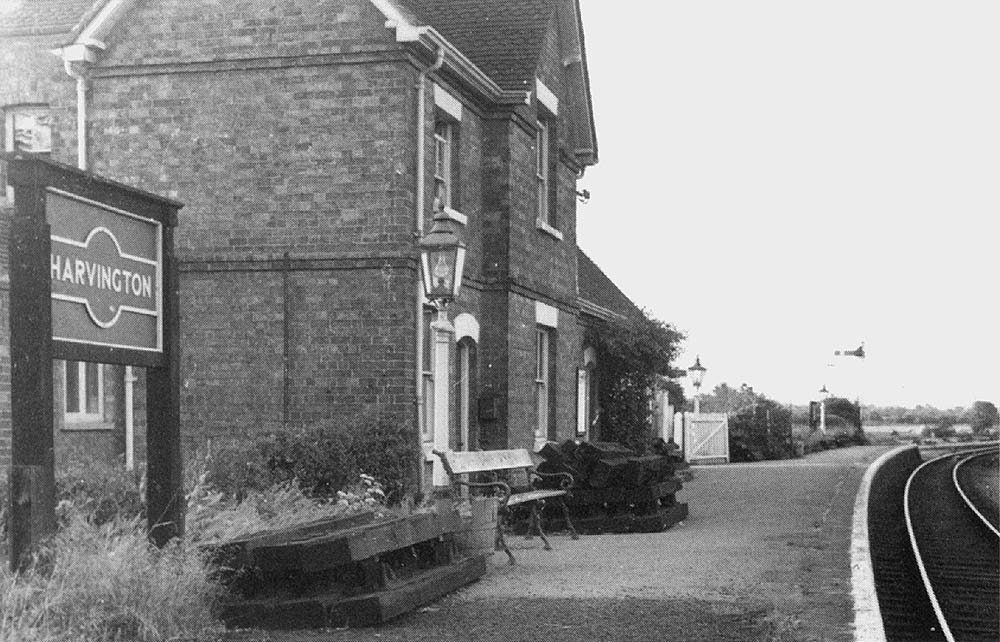 Looking along the platform towards Redditch with the station no longer looking pristine
