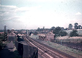 Looking towards Camphill from Cartland Road bridge with the ramp to the up platform on the left