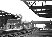 View from Hazelwell station's up platform looking towards the Cartland Road bridge and Kings Norton