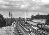 Looking towards Lifford showing Hazelwell station's up refuge siding being used to store open wagons