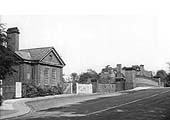View of the exterior of Hazelwell station on 27th August 1961 which fronted on to Cartland Road