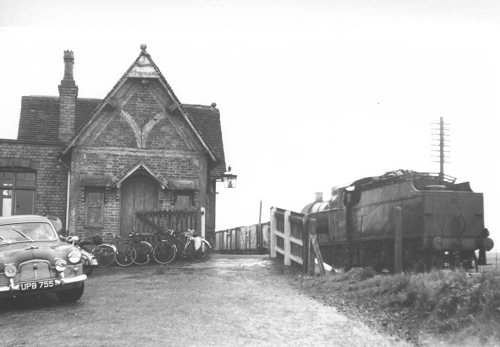 Ex-LMS 4F 0-6-0 No 43940 runs tender first on a down freight service to Birmingham on 16th April 1959