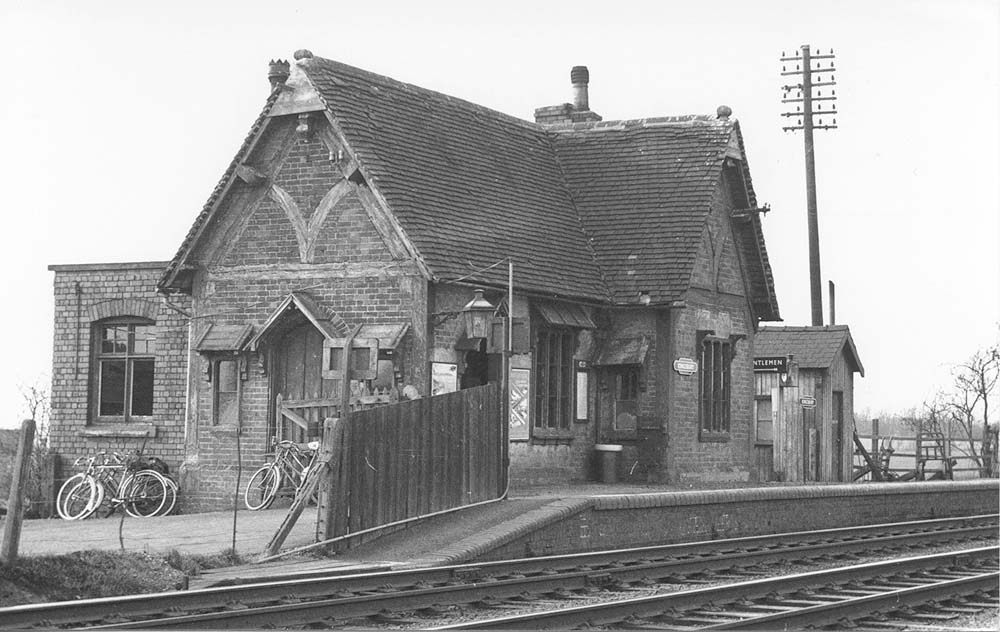View of Kingsbury station's main passenger facility which was located at the Birmingham end of the up platform