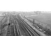 View of Kingsbury Branch Sidings Signal Box seen on 9th August 1969 shortly before its closure