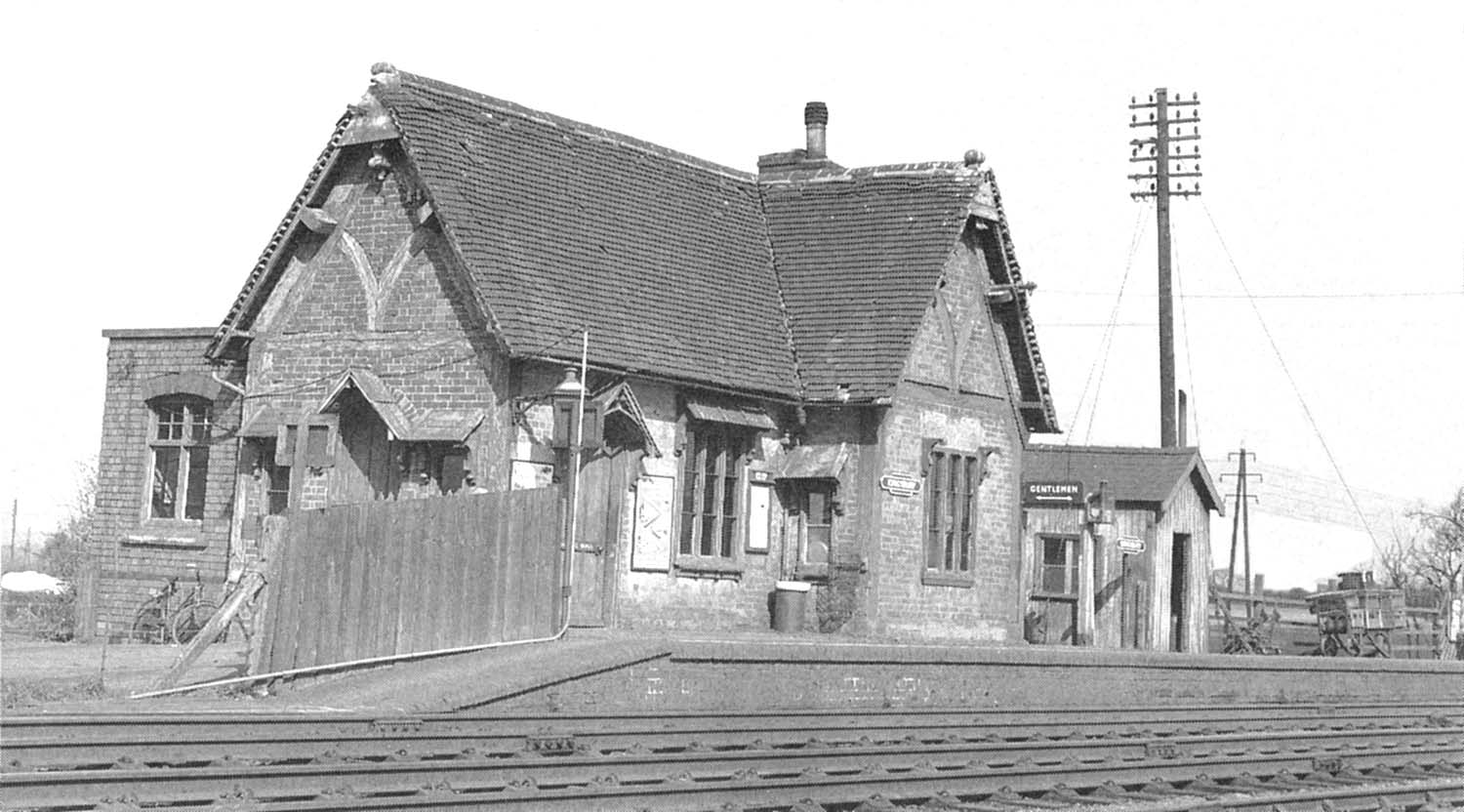 Kingsbury Station in a much run down condition which warranted its demolition prior to passenger services being withdrawn