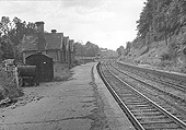 View looking to Kings Norton of Kings Heath Station one month after the station had closed to goods traffic