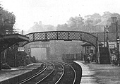 Close up showing the Brighton Road end of Kings Heath station with the signal box located on the down platform