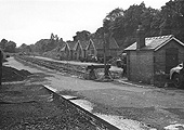 Looking towards Kings Norton along one of the sidings in the goods yard one month after closure