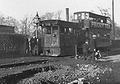 View of one of the last steam trams passing Kings Heath station shortly before they were retired in 1906