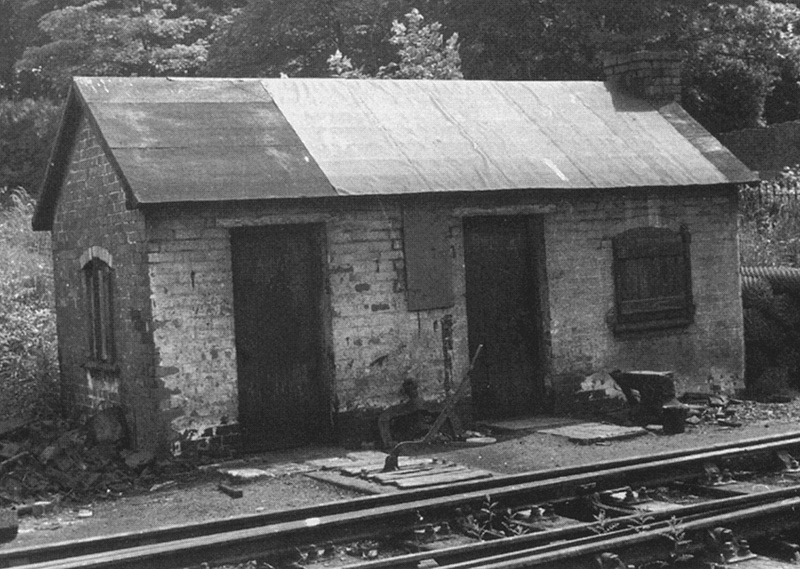 View of the Permanent Way hut situated alongside the three lever ground frame at the entrance to the goods yard