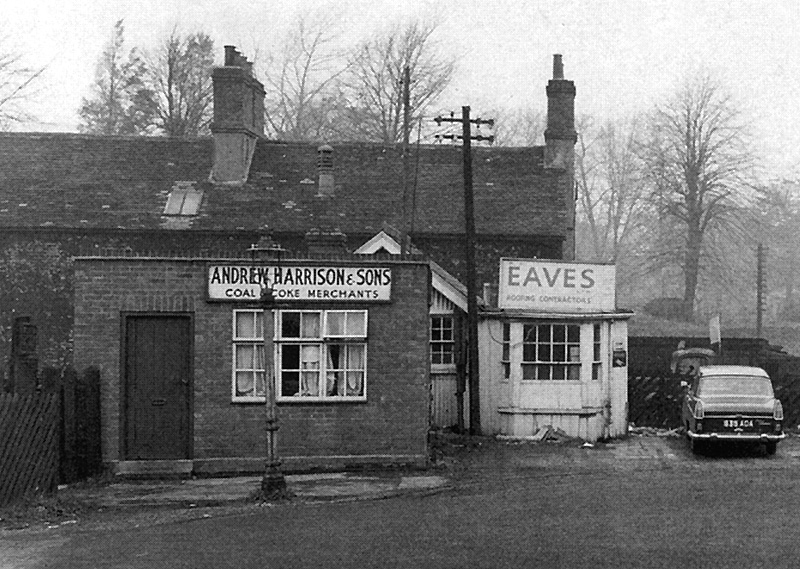 Close up showing Andrew Harrison & Sons offices and the former Station Master's house at the rear