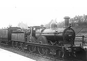 Ex-MR 1P outside-framed 2-4-0 No 177 on a local passenger service to Evesham