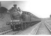 MR 0-4-4T 1P No 1386 is seen running at speed on the fast line at the head of a local passenger service