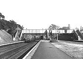Looking towards Lifford with a two-car Metro-Cammell DMU standing at Platform 1 ready to depart for New Street