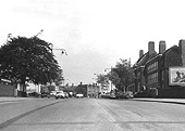 View of Pershore Road South looking towards Cotteridge Village with the entrance to the station on the right
