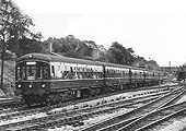 Three sets of two-car Diesel Multiple Units form this holiday excursion from Birmingham New Street