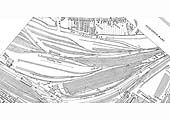 A 1902 Ordnance Survey Map showing Lawley Street Goods Station extensive sidings and reception roads