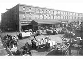 View from the Empties Metal Shed of the rear of Lawley Street Goods Warehouse and its new awning
