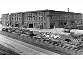 View of Lawley Street's Goods and Grain Warehouse taken from the London & Birmingham railway with Landor Street in the foreground