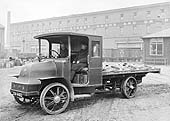 View of a MR Austin petrol  delivery vehicle at Lawley Street Goods depot delivering machined castings in 1916
