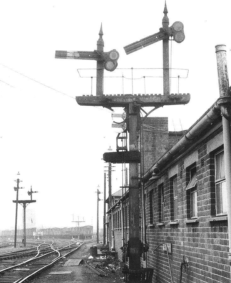 Looking north towards Duddeston Mill Road adjacent to the offices with Lawley Street A Signal Box at the end in Spring of 1965