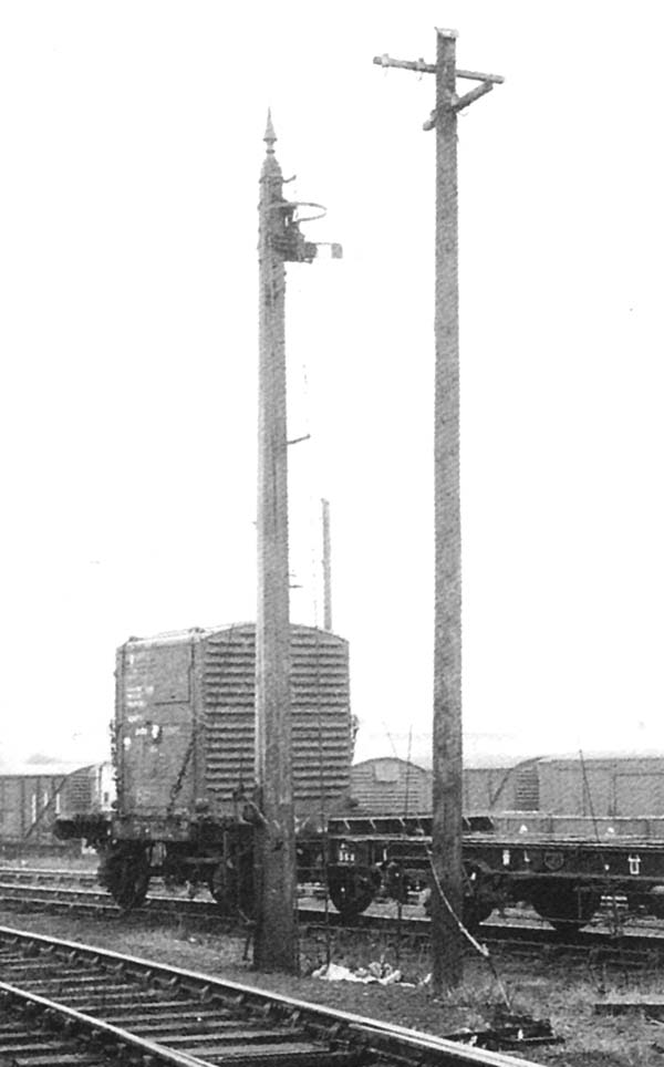View of one of Lawley Street Goods station's many Midland Railway signals updated by the LMS