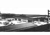 Lawley Street's new goods shed viewed from the south-west with the former L & B lines in the foreground