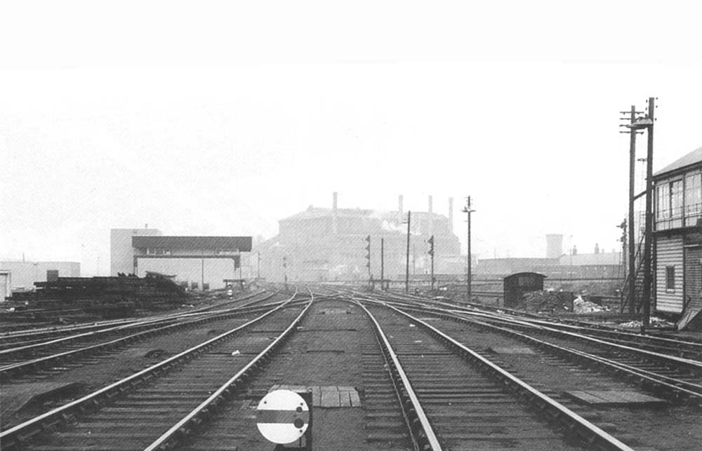 Looking north towards Duddeston Mill Road with Lawley Street A signal box on the right