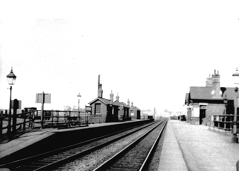 Looking towards Camp Hill and Birmingham with Lifford goods yard on the left behind the station's up platform
