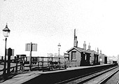 Close up showing Lifford station's goods yard and the three separate platform structures