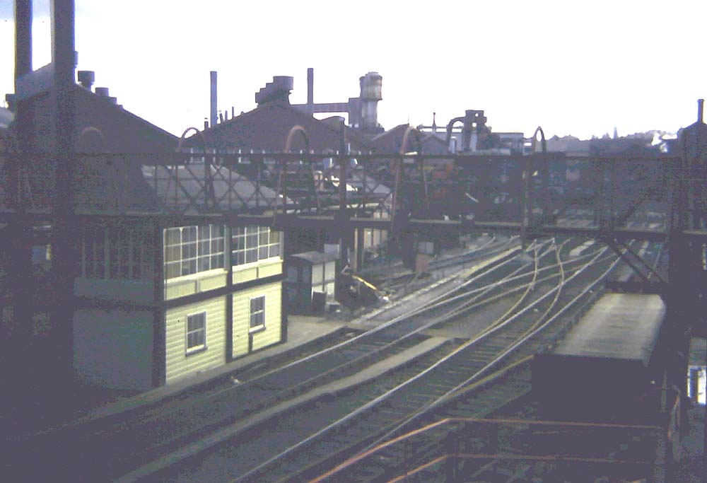 Looking towards Rubery with the former Midland Railway Longbridge East Signal Box on the left