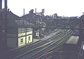 Looking towards Rubery with the former Midland Railway Longbridge East Signal Box on the left