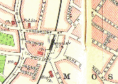 Map showing the location of Moseley Station and its relationship to St Mary's Way and Woodbridge Road