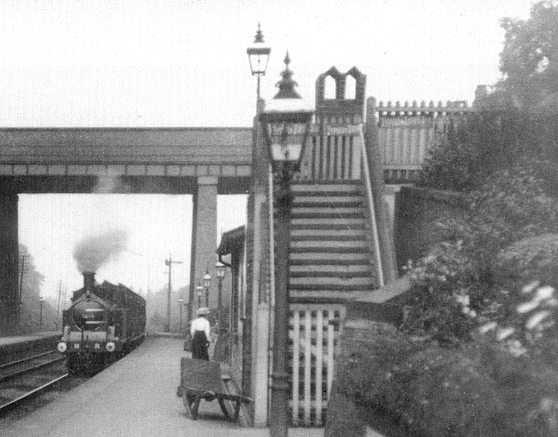 Moseley Station Close up showing the new steps and the retaining wall