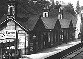 Close up of the principal facilities which housed the booking office, waiting rooms and station master's office