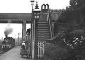 Close up showing the 'newly' erected steps which ran from the pathway on to down platform