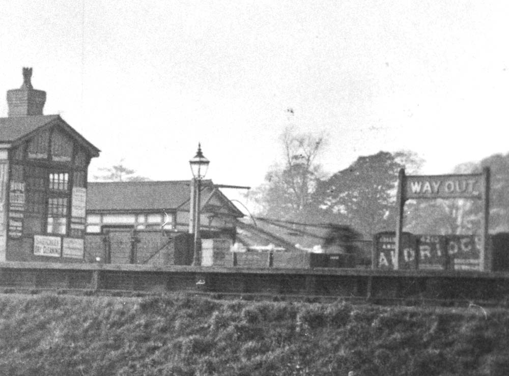 Close up showing the goods yard sited in the opposite side to Northfield Station's island platform