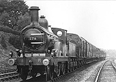 MR 2-4-0 1P No 279 is not being worked hard as coasts past the photographer during August 1921