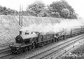 MR 'Single' 4-2-2 No 683 is seen piloting MR 'Compound' 4-4-0 No 1090 near Northfield during August 1925