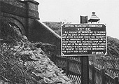 View of a British Transport Commission cast iron notice board seen at Northfield station on 16th May 1955