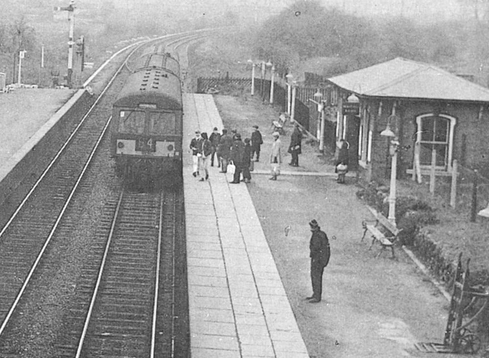 Close up showing the three-car Craven DMU set being used on the Birmingham to Leicester services